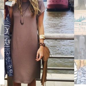 Tan Midi Dress