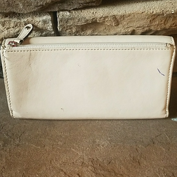 Coach Leather Slim Envelope Trifold White/Putty - Picture 3 of 4