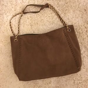 Tory Burch Marion Suede Leather Chain Shoulder Bag