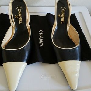 Chanel Slingbacks With kitten Heels. Fits 9 1/2 or