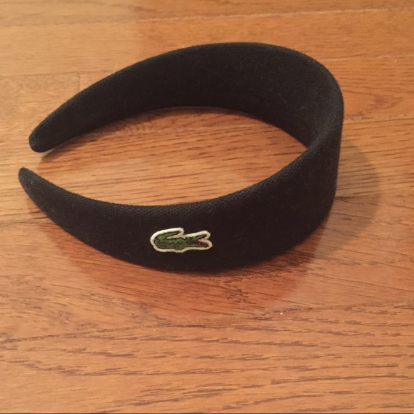 Lacoste Black Pique Headband - Picture 1 of 4