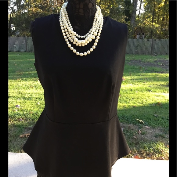 INC Woman Black Peplum Top... Size OX - Picture 2 of 7