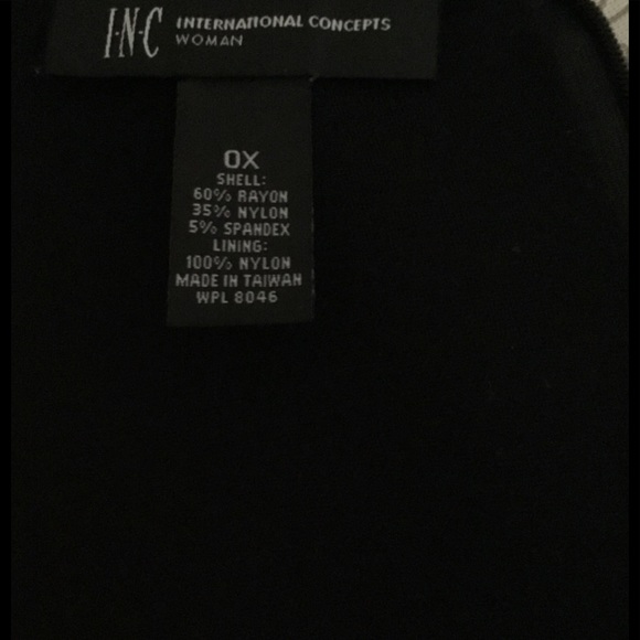 INC Woman Black Peplum Top... Size OX - Picture 5 of 7