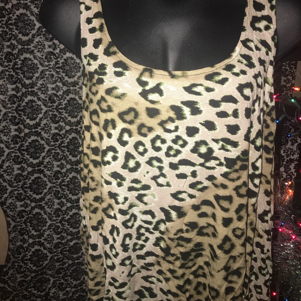 Spoiled leopard print tank 3x
