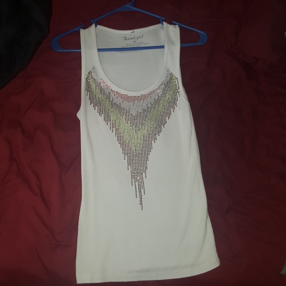 Rhinestone tank top
