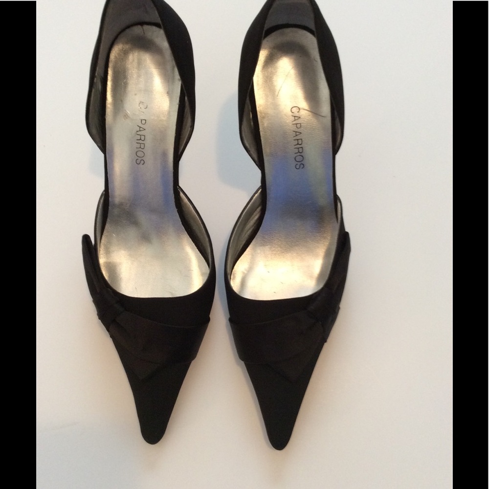 🌹🌹Caparros Black Satin Heels🌹🌹