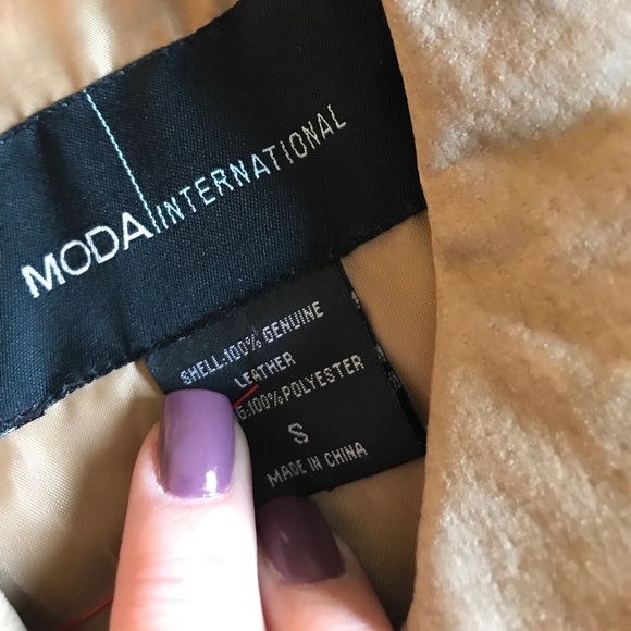 Moda international button down leather jacket - Picture 2 of 2