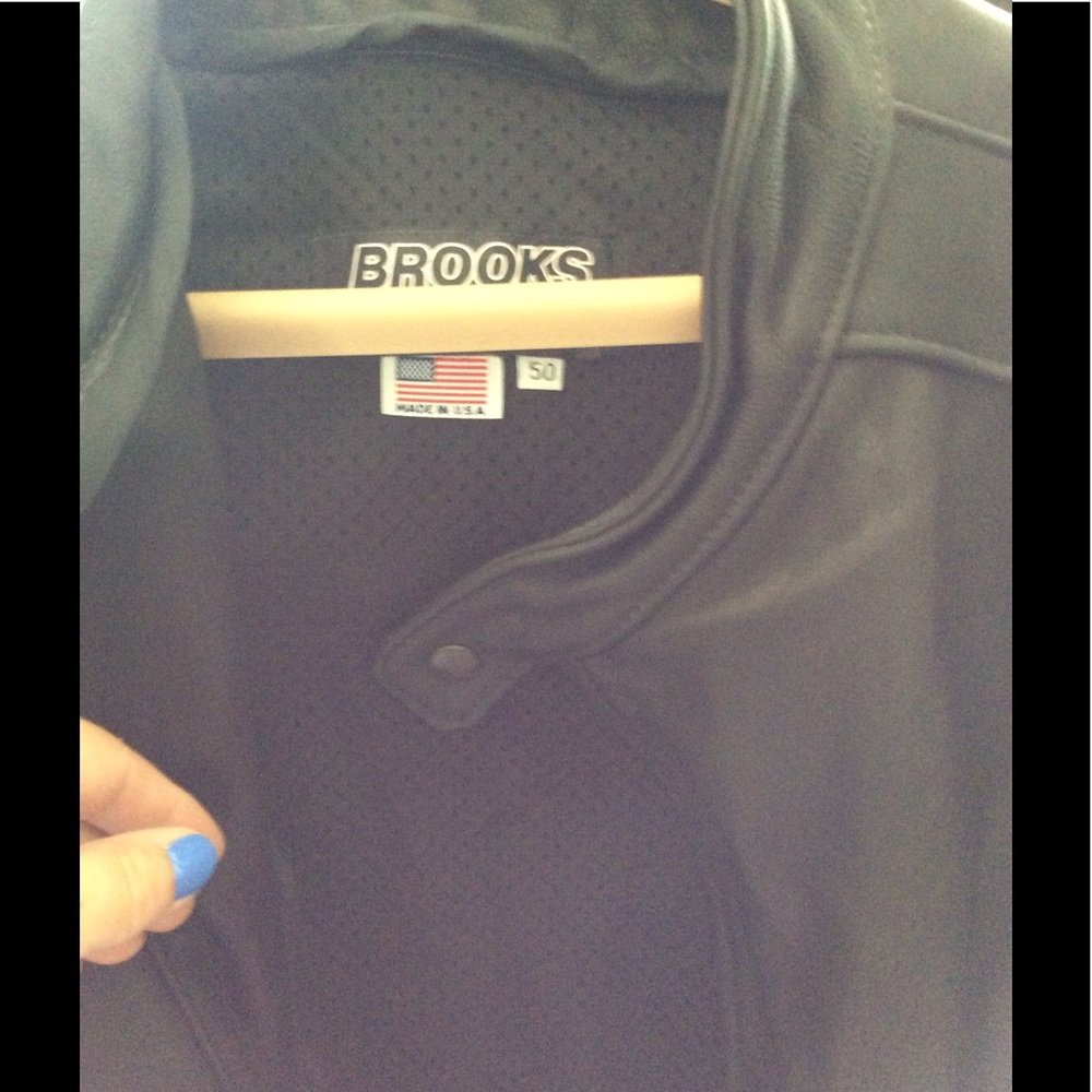 Men's Genuine Brooks Leather biker jacket