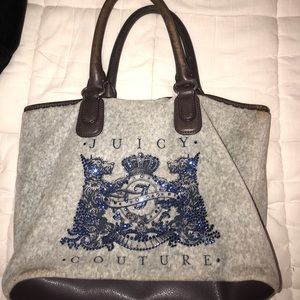 Grey, juicy couture purse, medium sized