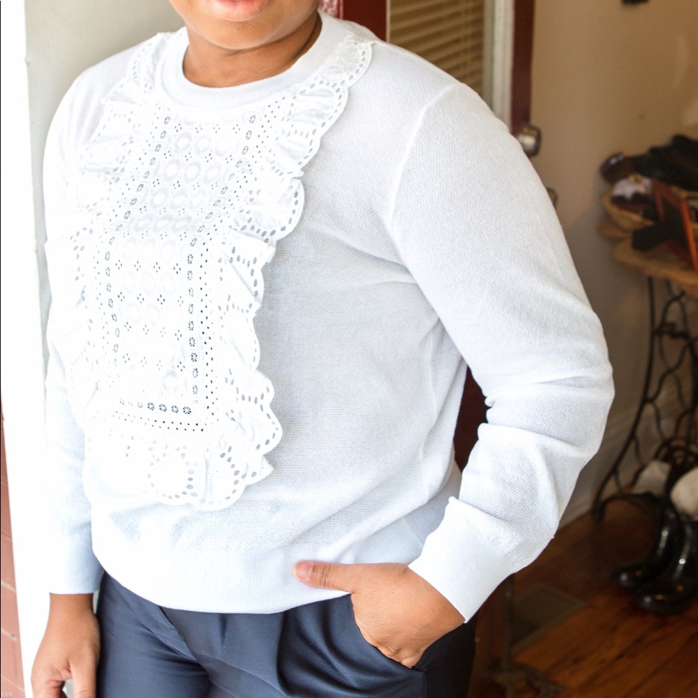 J. Crew Ruffle Front Sweater