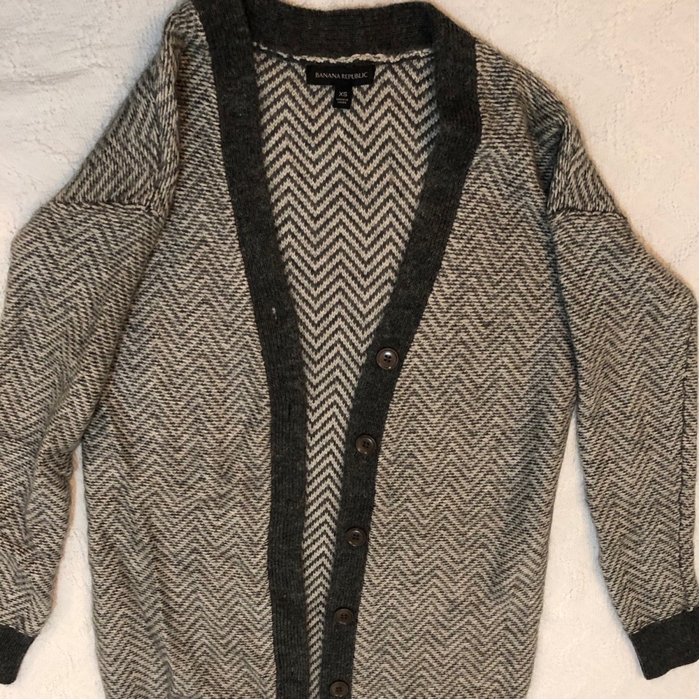 Mohair wool cotton banana republic cardigan Xs
