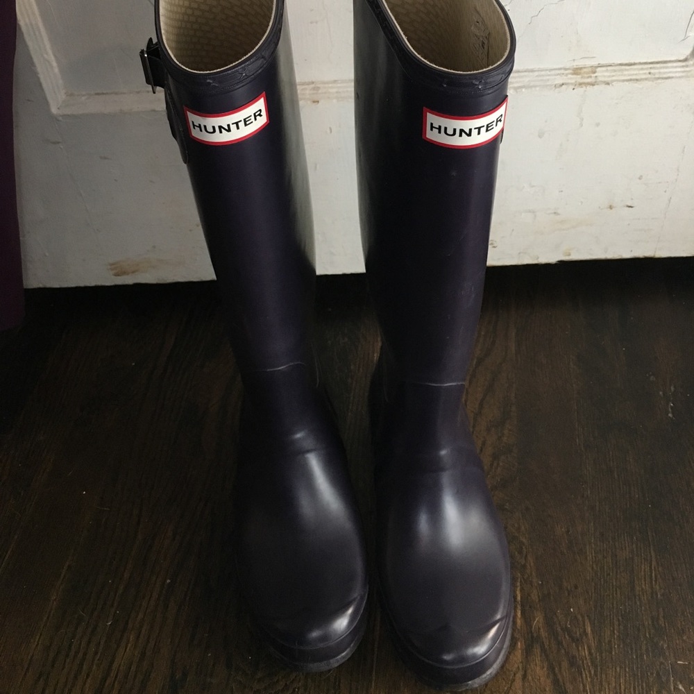 Purple hunter boots