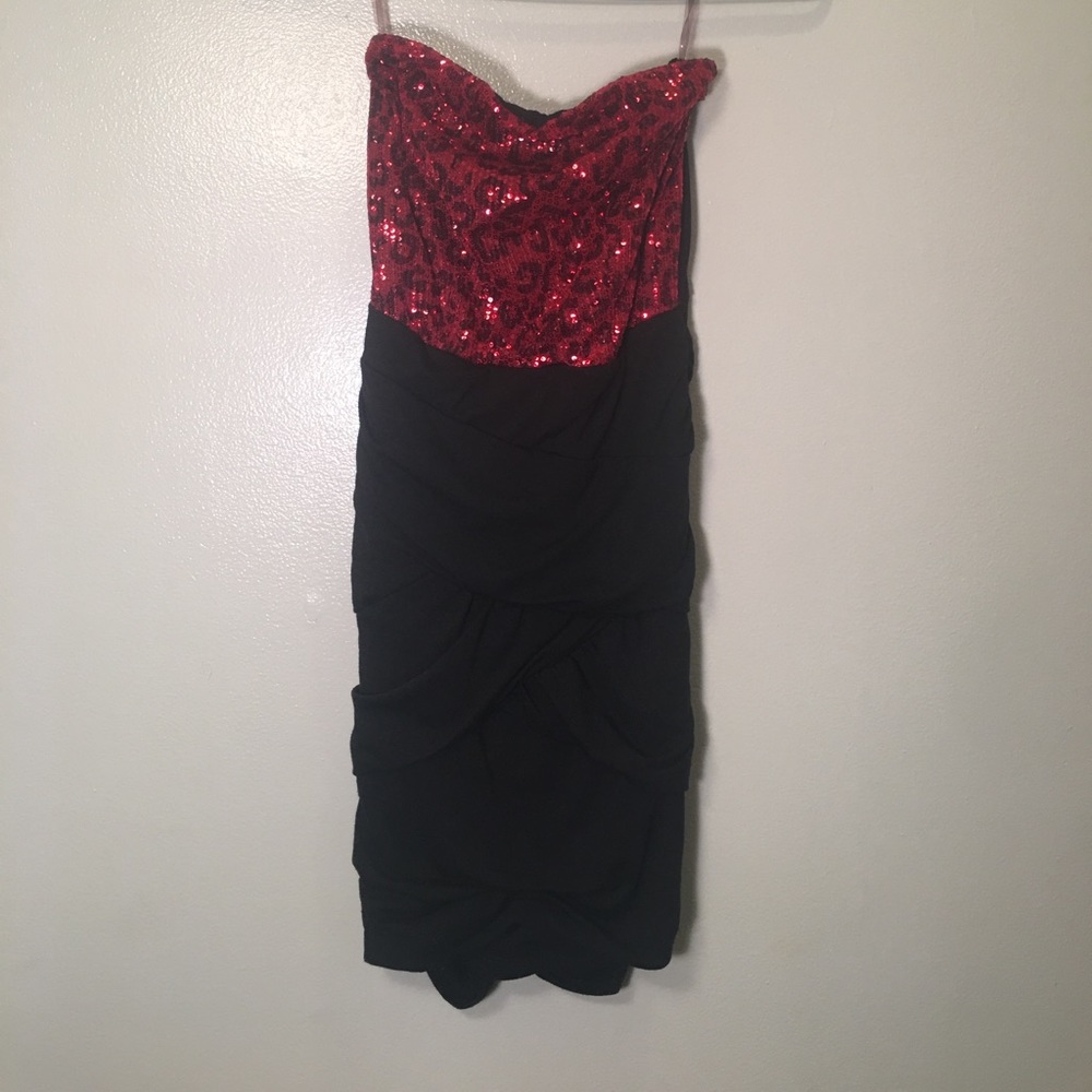 Sexy Strapless Sequin Dress