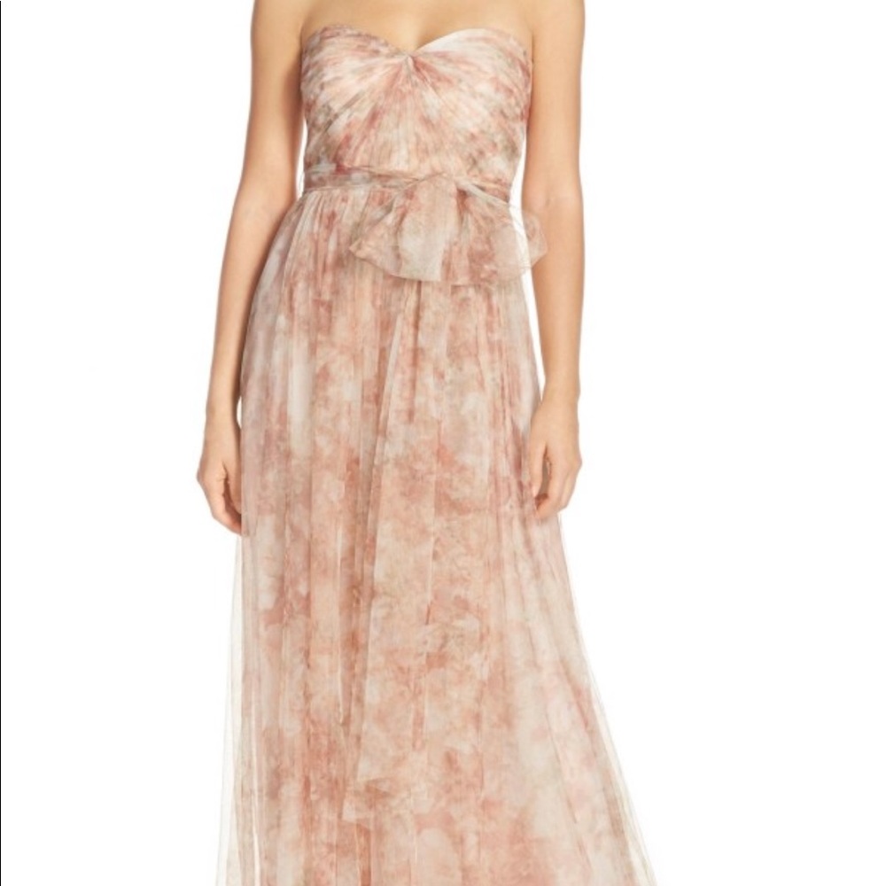 Jenny Yoo Annabelle Blush Floral Dress