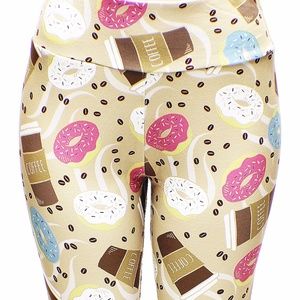 Coffee Donuts Leggings Buttery Soft, Tall & Curvy