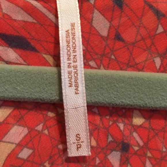 Free People Coral Geometric Print Button Blouse - Picture 4 of 6