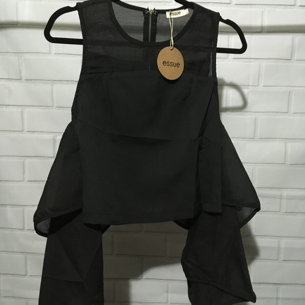 Long sleeve ruffle cold shoulder blouse - Picture 3 of 7