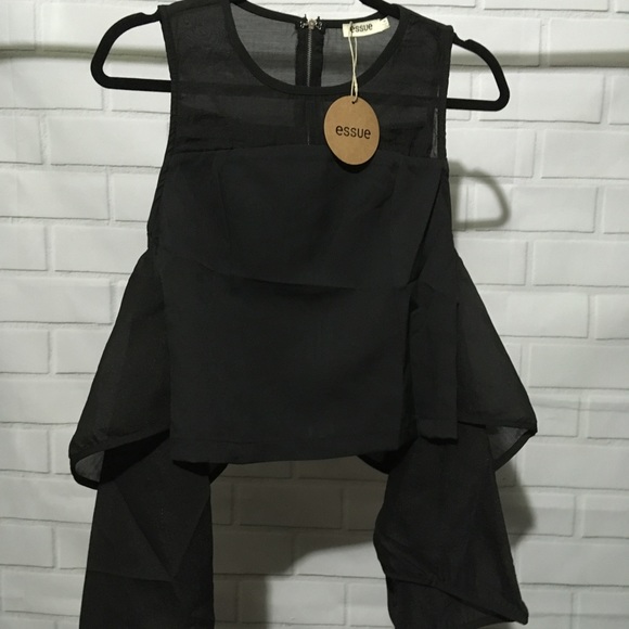 Long sleeve ruffle cold shoulder blouse - Picture 3 of 7