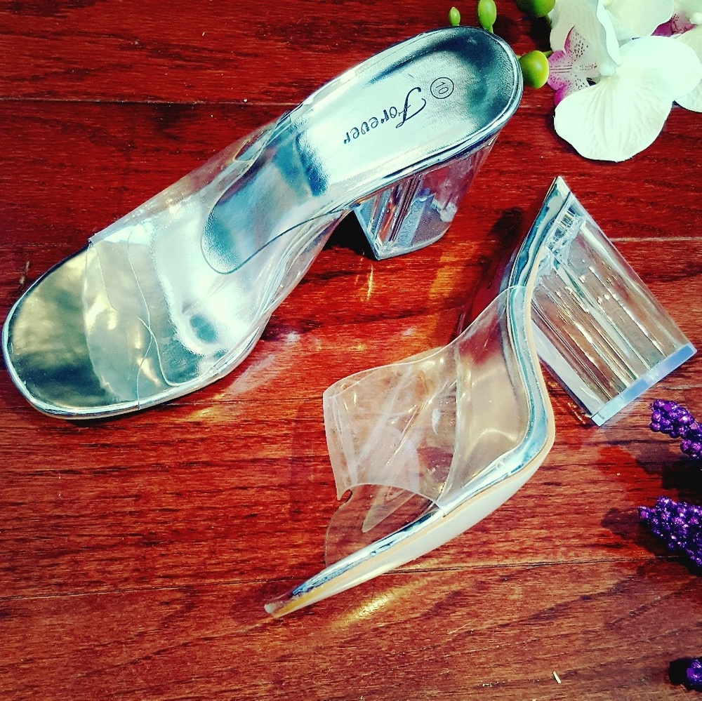 100% Clear/PVC Heels