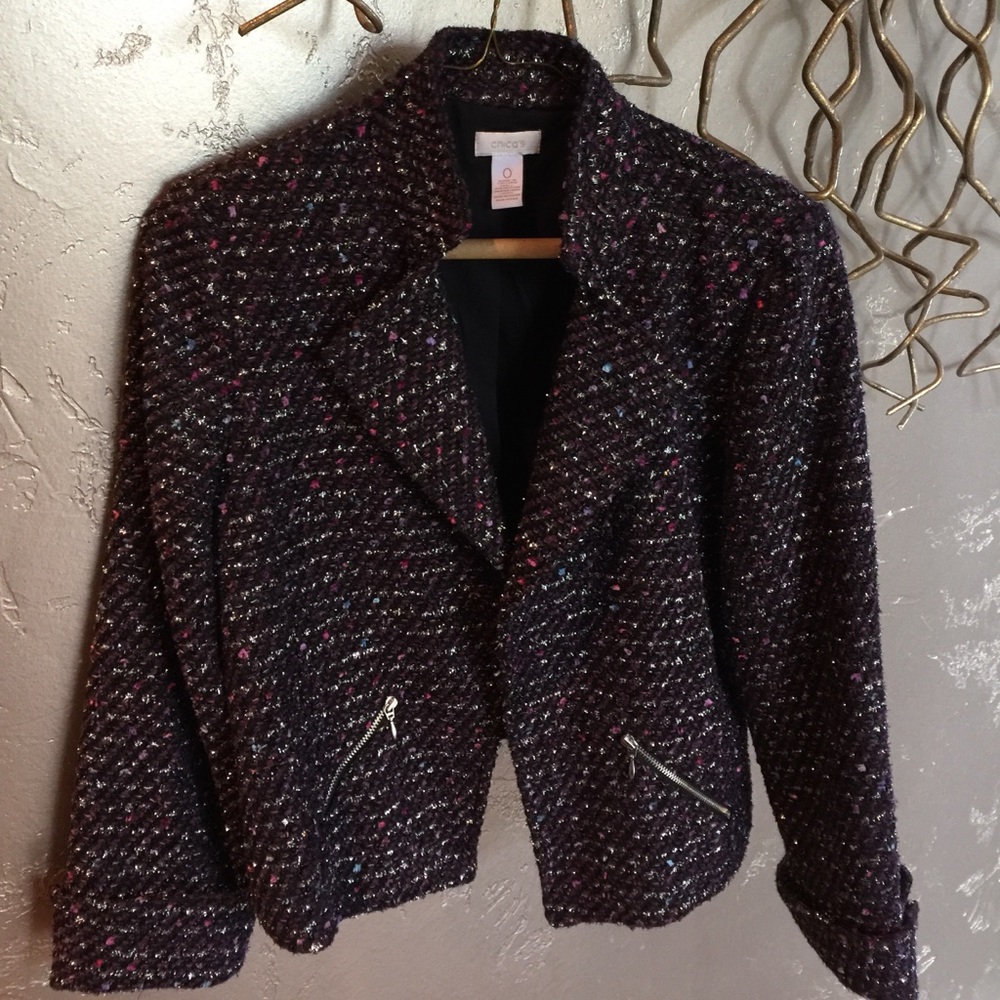 Chico’s beautiful cropped blazer, sz 0