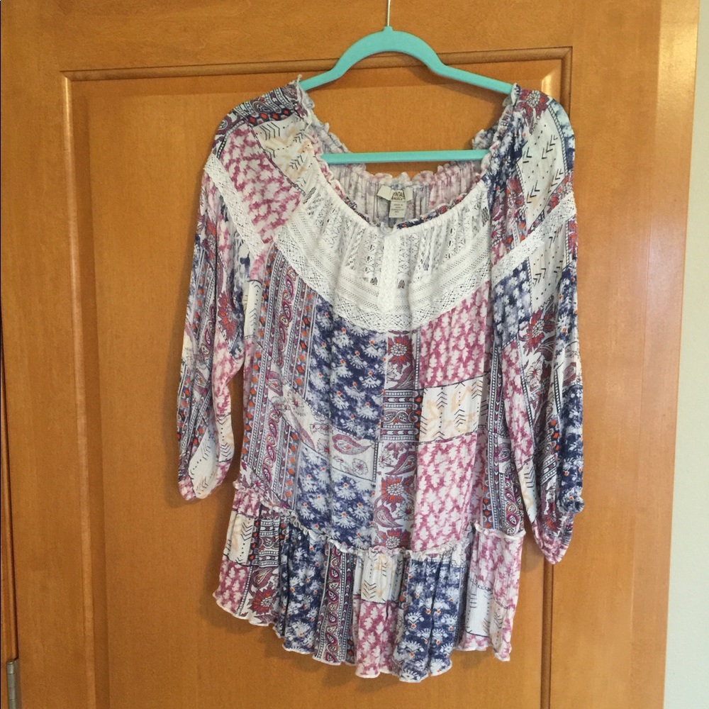 Boho print top