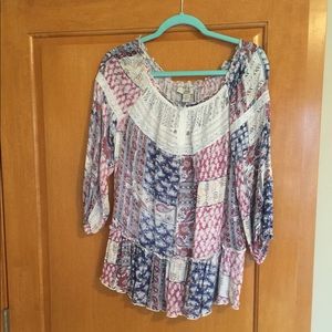 Boho print top