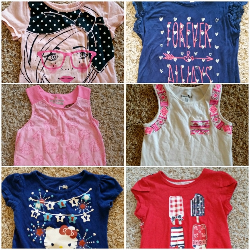 Girls short sleeve tshirt bundle