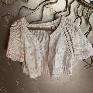 Anthropologie cream colored shrug by Moth