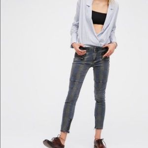 NWOT Free People Lennon Printed Denim Skinny