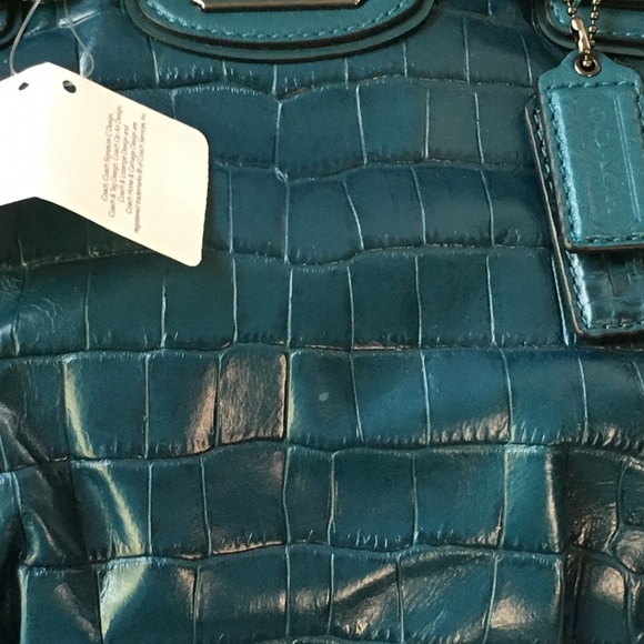 ❌SOLD❌ Coach Madison Croc-Embossed Sophia Satchel - Picture 8 of 8