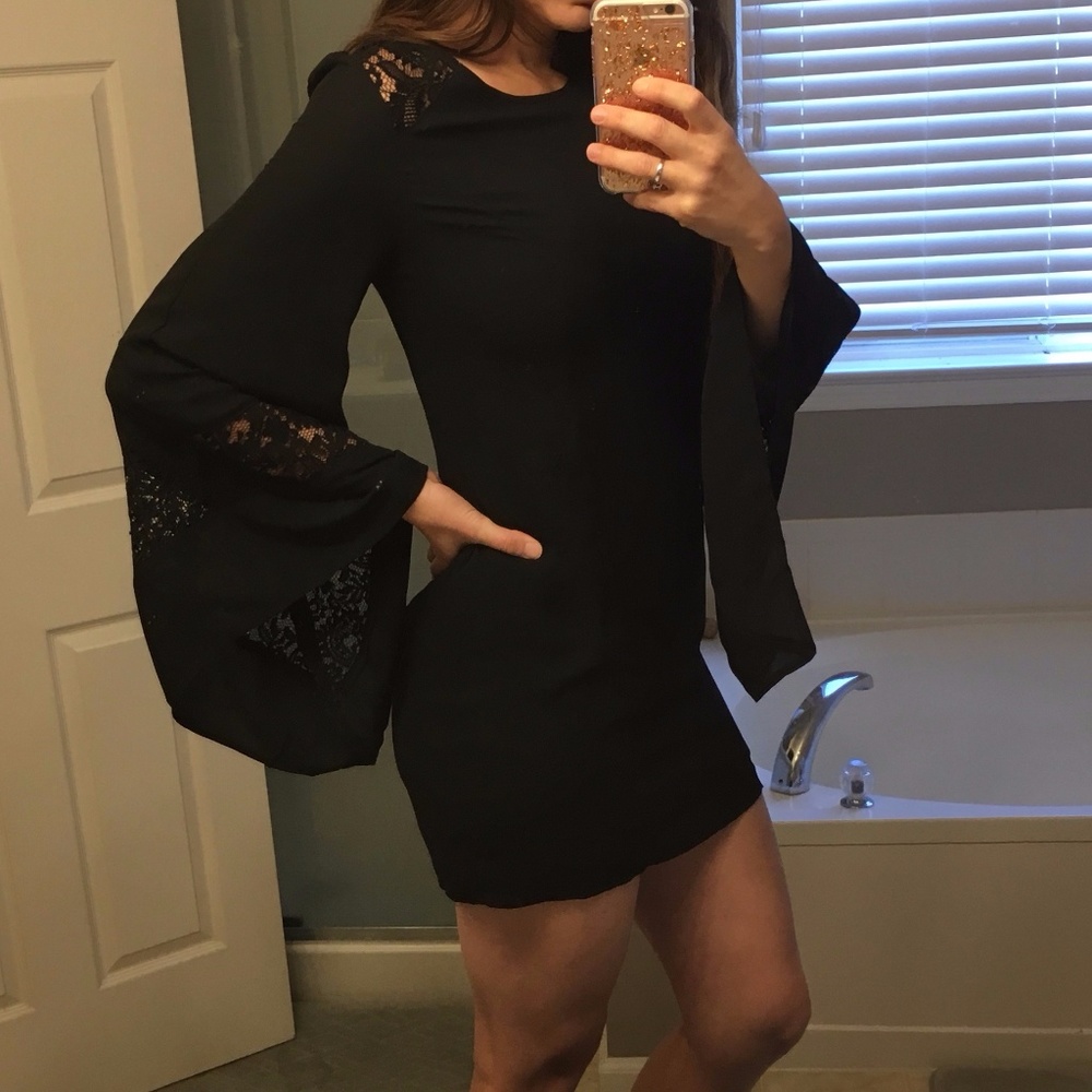 Express Bell Sleeve Mini Dress