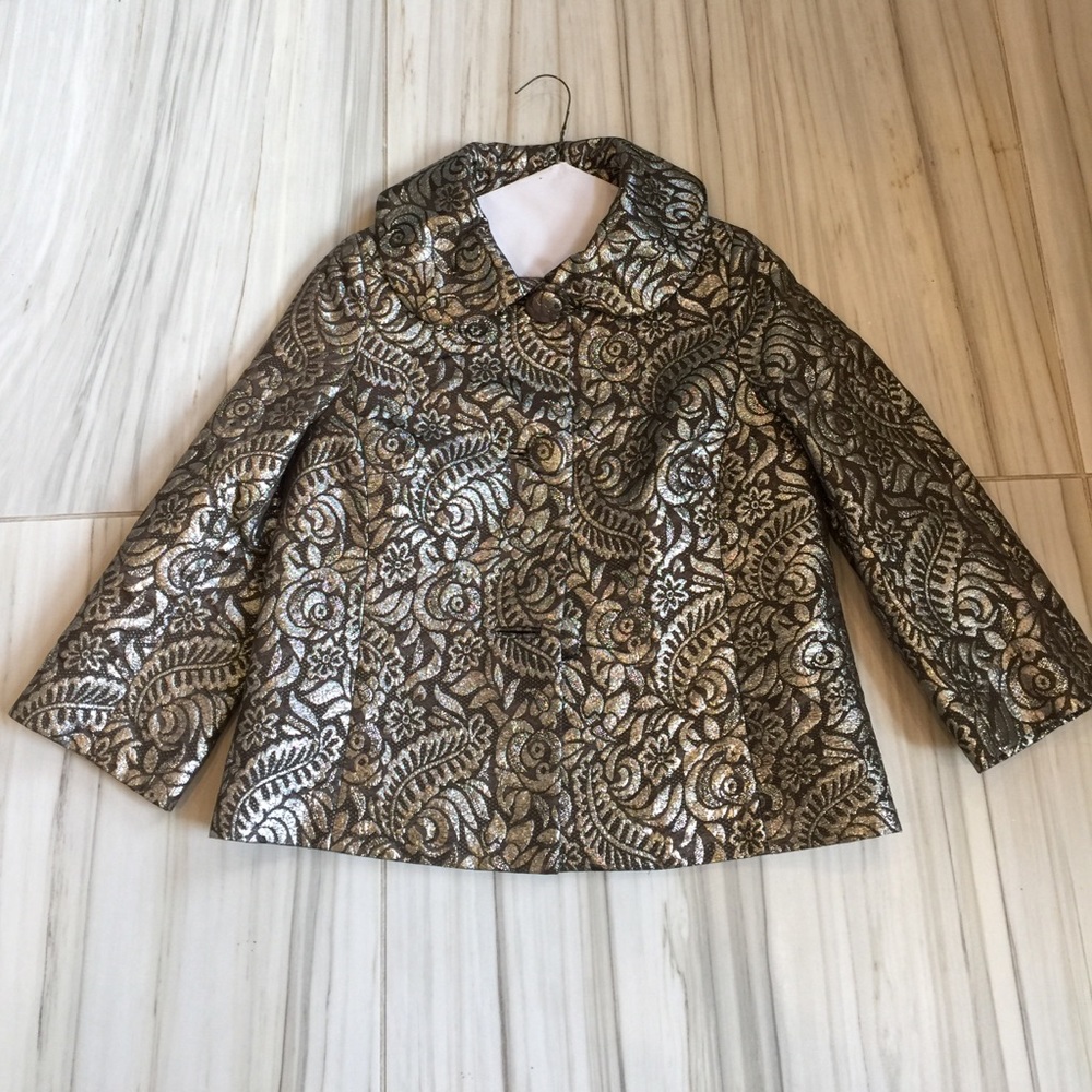 Banana Republic metallic short jacket sz S
