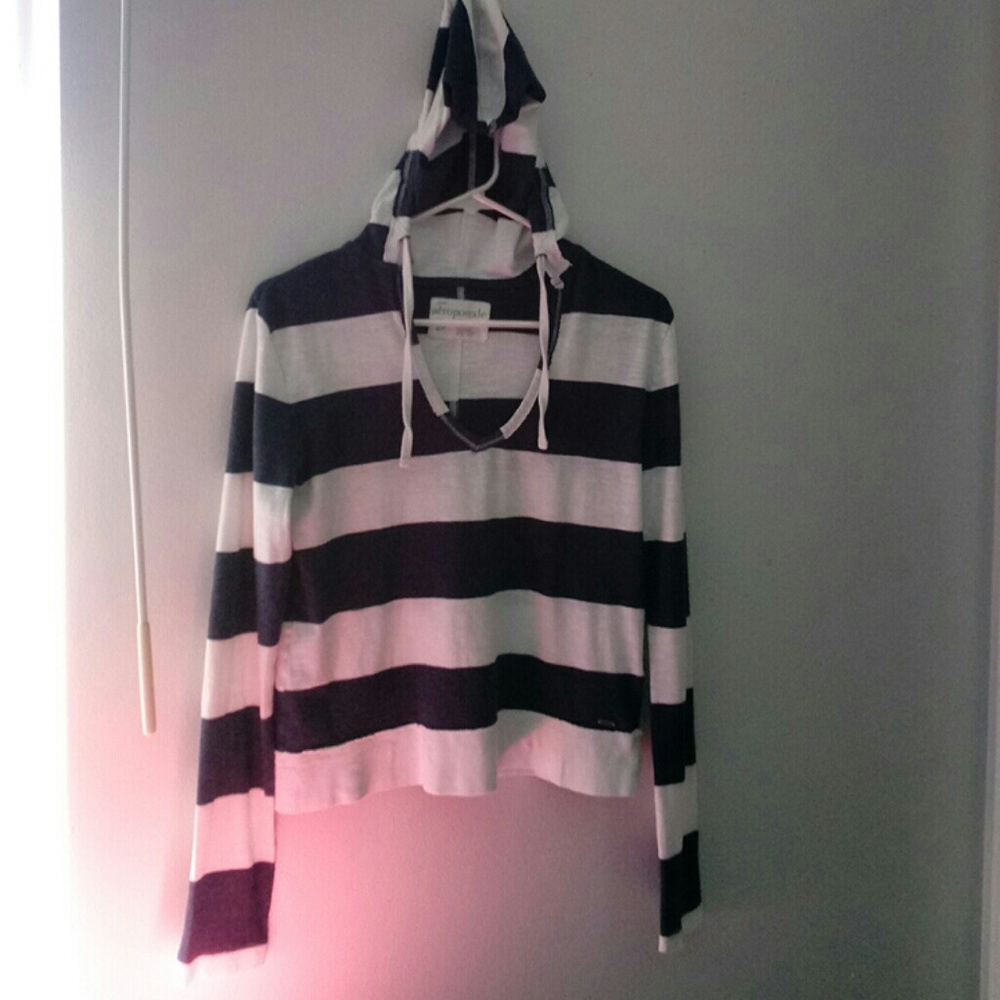 Navy and White Hoodie