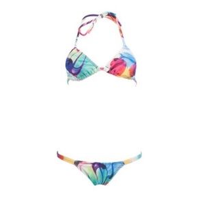 Brazilian scrunch halter string bikini