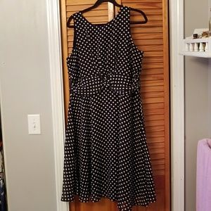 Black and white polka dot dress