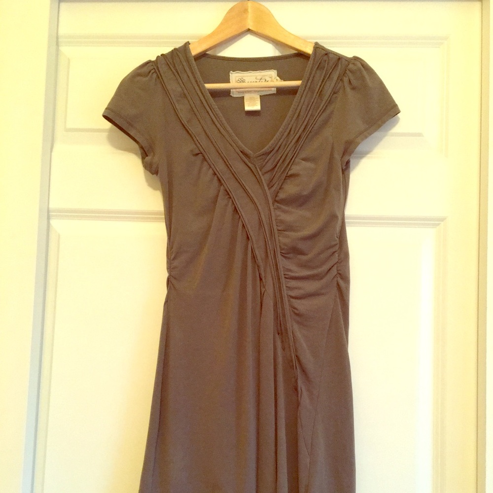 Gray, textured summer dress