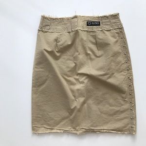 XOXO Skirts - XOXO 90s vintage khaki studded midi skirt XOXO Skirts - XOXO 90s vintage khaki studded midi skirt