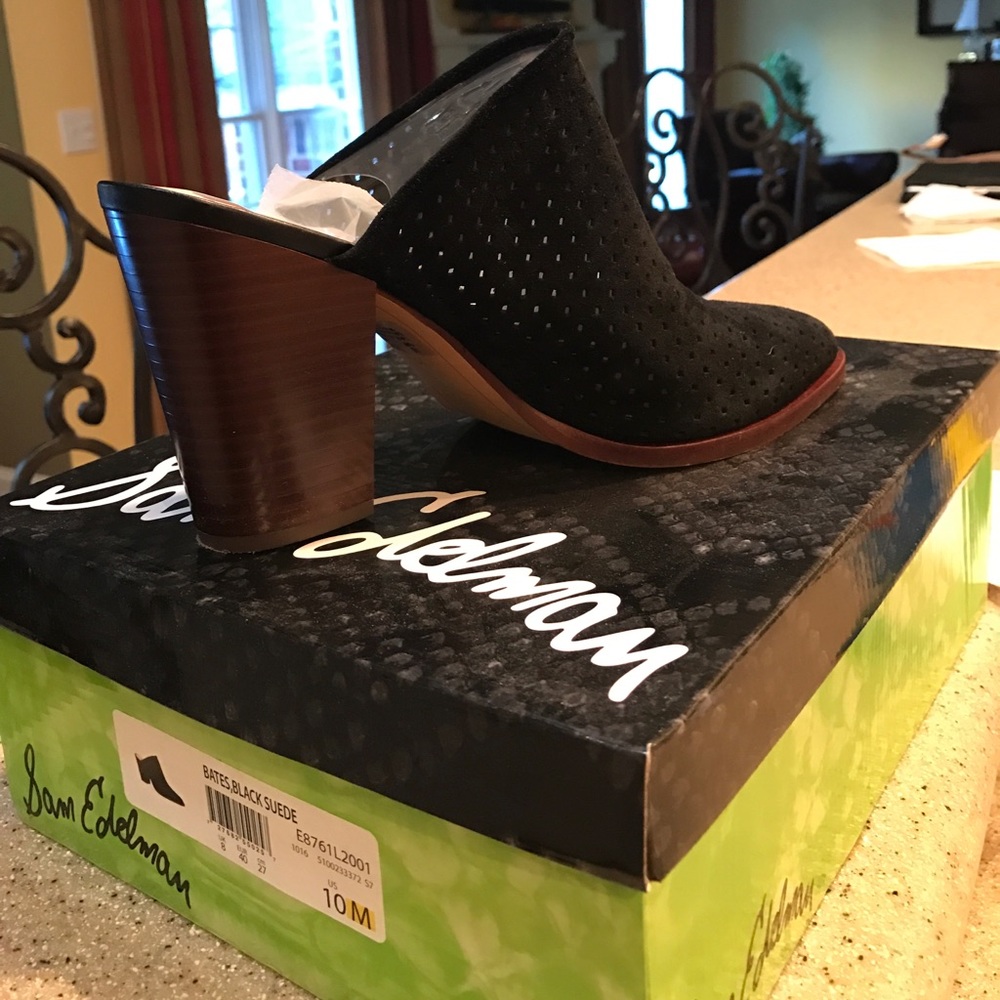 Sam Edelman Black Suede Booties