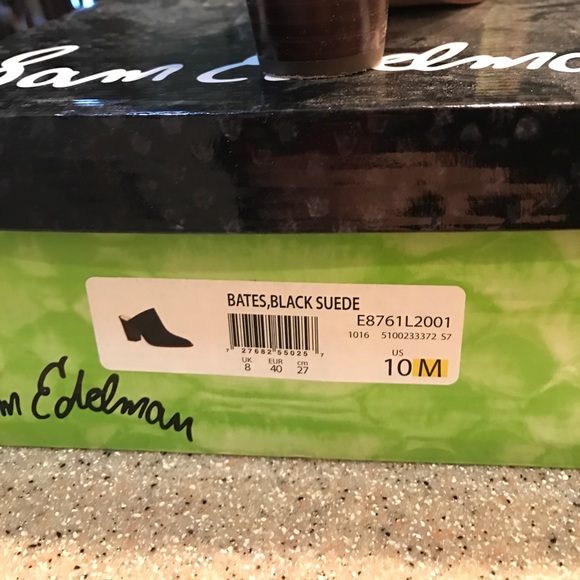 Sam Edelman Black Suede Booties - Picture 3 of 4