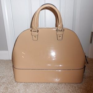 Nude Patent Leather Handbag