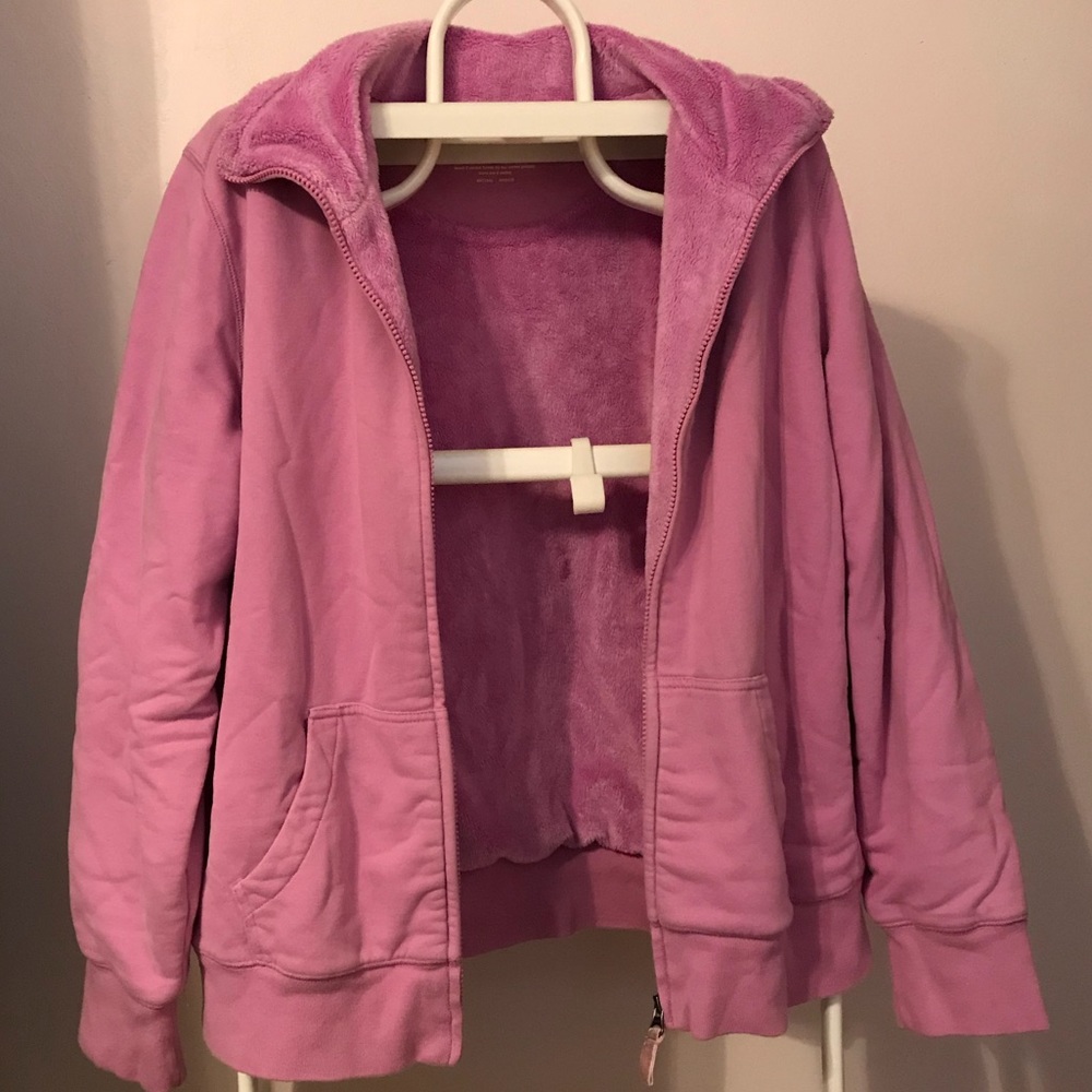 LL Bean Sweater Trimmed Sherpa-Lined Full Zip