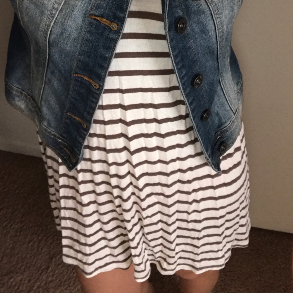Dress Brown and white stripes