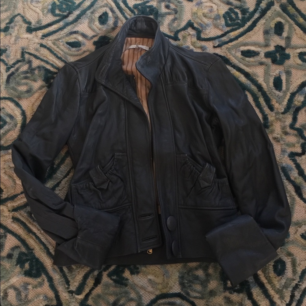 Mike & Chris gray leather jacket