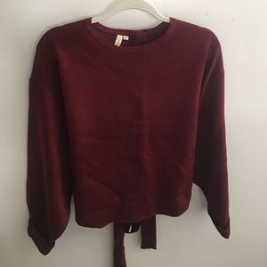 Long Sleeve Burgundy Sweater