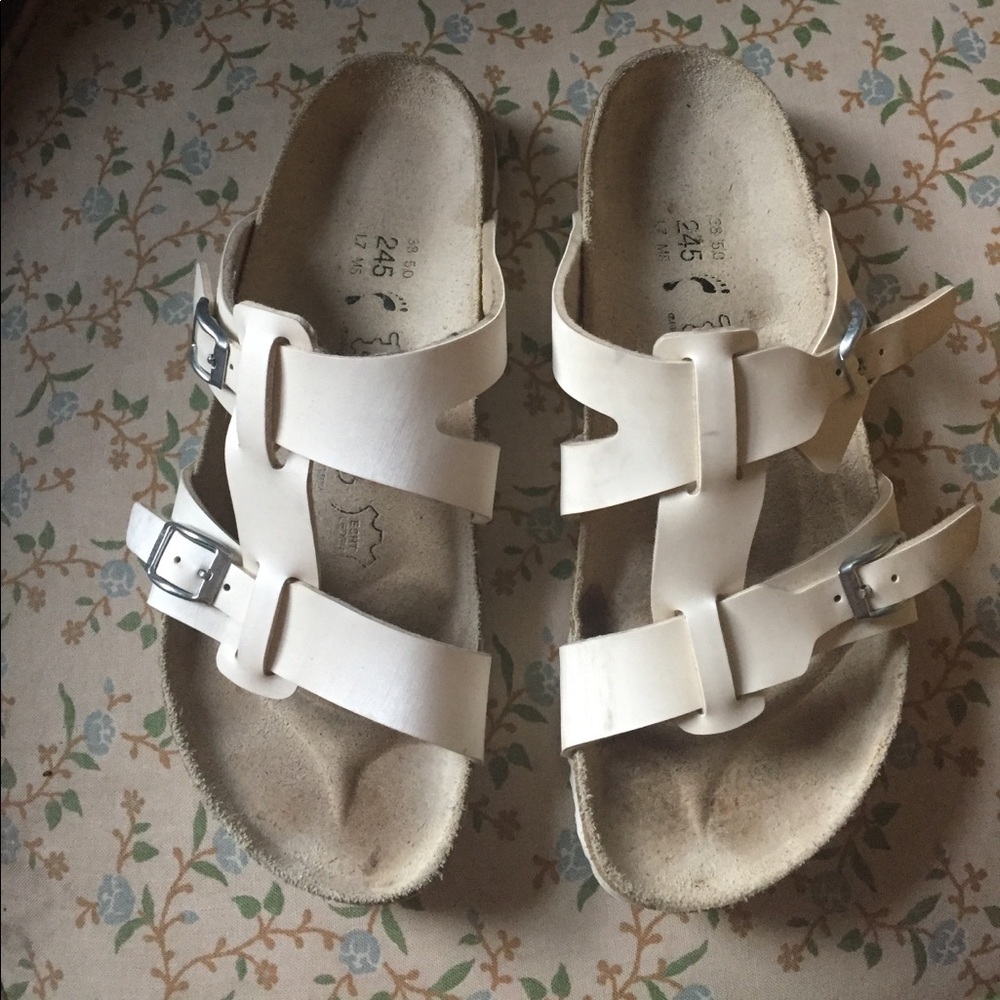 White Birkenstocks! So cute and original!