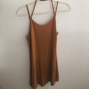 Mustard Open Back Dress