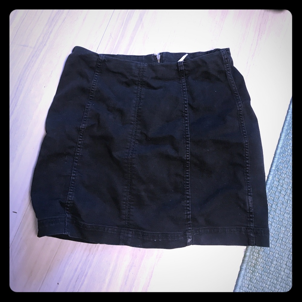 free people black skirt