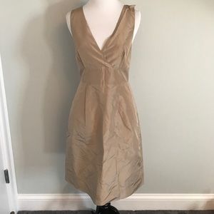 JCrew beige silk dress - size 2