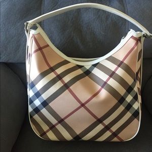 Authentic Burberry supernova check hobos Handbag