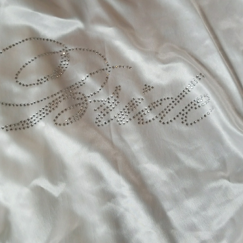 Cozy bride robe.